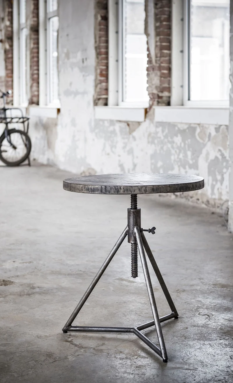 Beistelltisch RIFT 50 cm Mangoholz lehmbraun Antik-Look