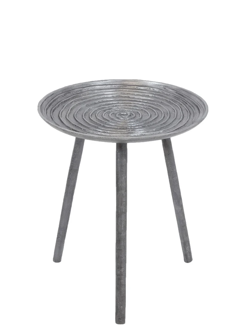 Beistelltisch SPIRAL 35 cm Metall Platte Black Nickel
