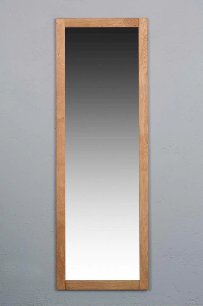 Spiegel 61 x 180 cm Wildeiche Massivholz geölt, Basel