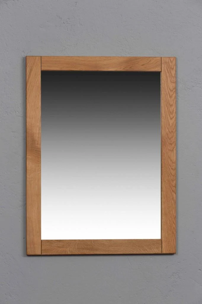 Spiegel 61 x 80 cm Wildeiche Massivholz geölt, Basel