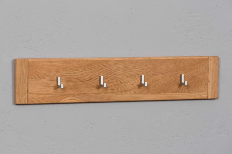 Wandgarderobe Hakenleiste Wildeiche Massivholz geölt, Basel