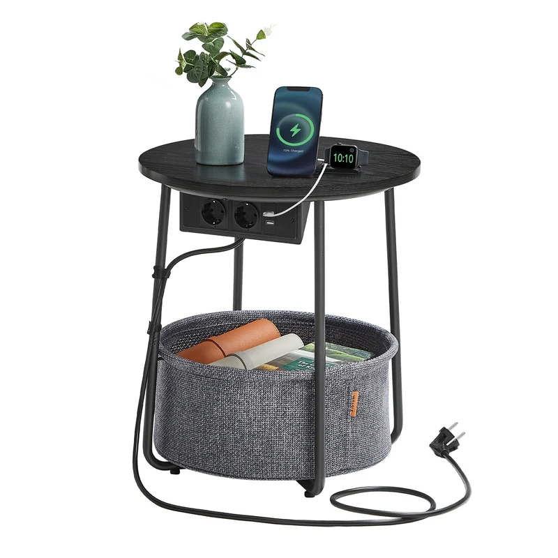 Beistelltisch mit Ladestation und Steckdose