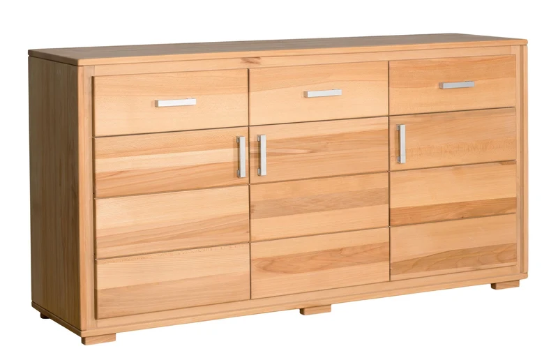 Sideboard Anrichte 3-türig Kernbuche Massivholz geölt, Genf