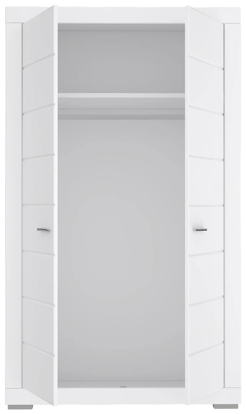 Kleiderschrank SNOW Schrank, 2 Türen, Breite 116 cm Weiß matt