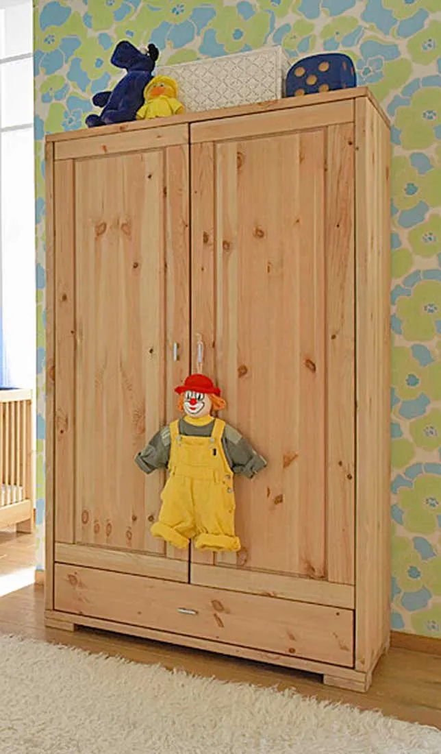 Kleiderschrank VITA Schrank Garderobenschrank 2-trg. Kiefer massiv