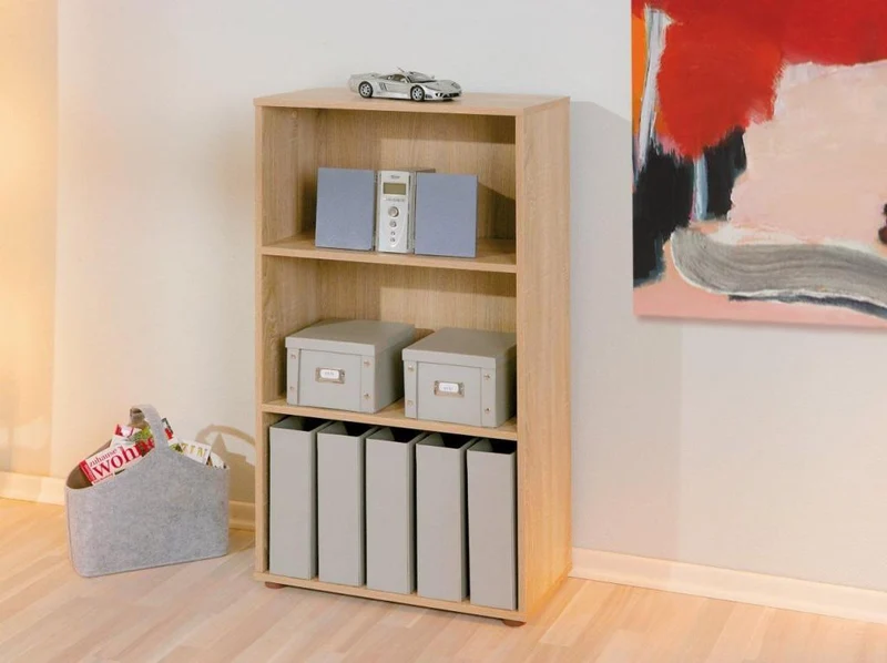 Regal Büroregal PARINI 2 Sonoma Eiche mit 2 verstellbaren Böden