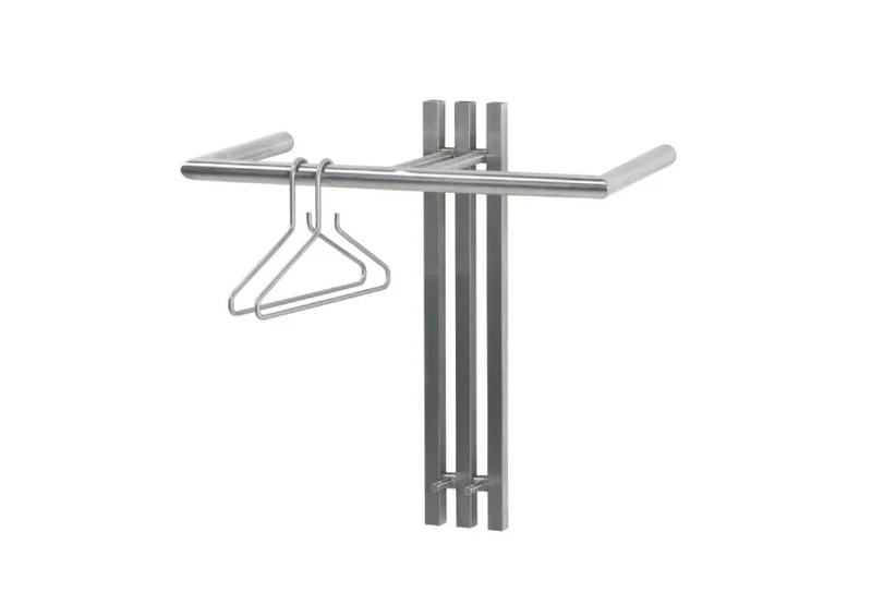 Wandgarderobe Senza 1 in Edelstahl von Spinder