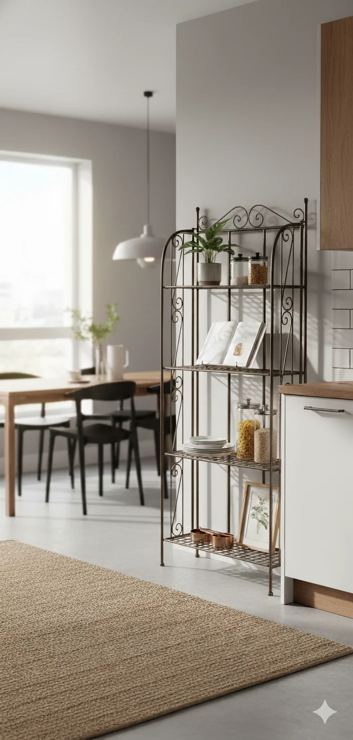Regal Eisenregal MARIELLA klappbar dunkelbraun lackiert, Landhausstil