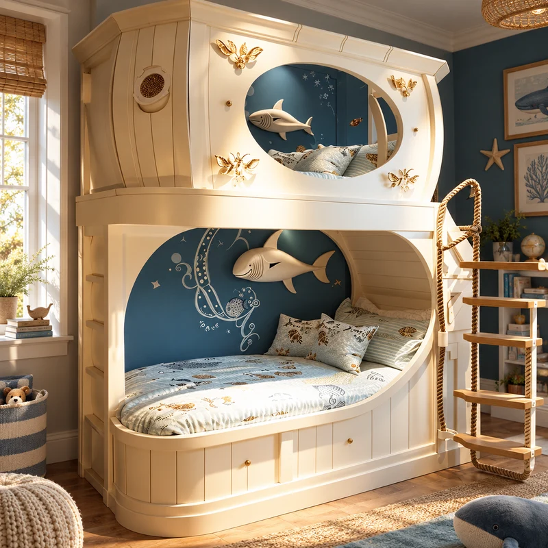 Undersea Voyage Shark Kids Bunk Bed