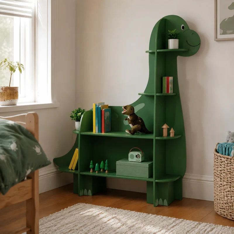 Field Camp Dinosaur Kids Display Bookshelf Storage