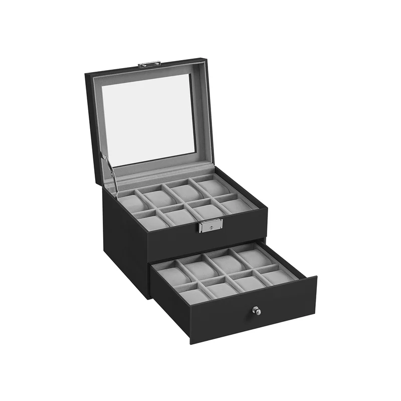 Uhrenbox mit Glasdeckel Geschenkidee