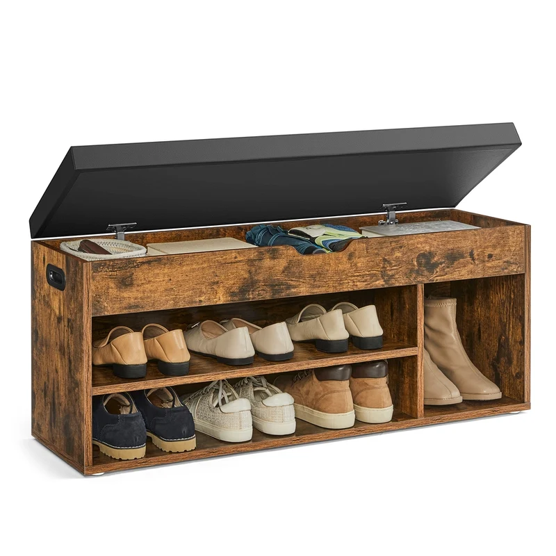 Schuhbank mit Sitzfläche gepolstert