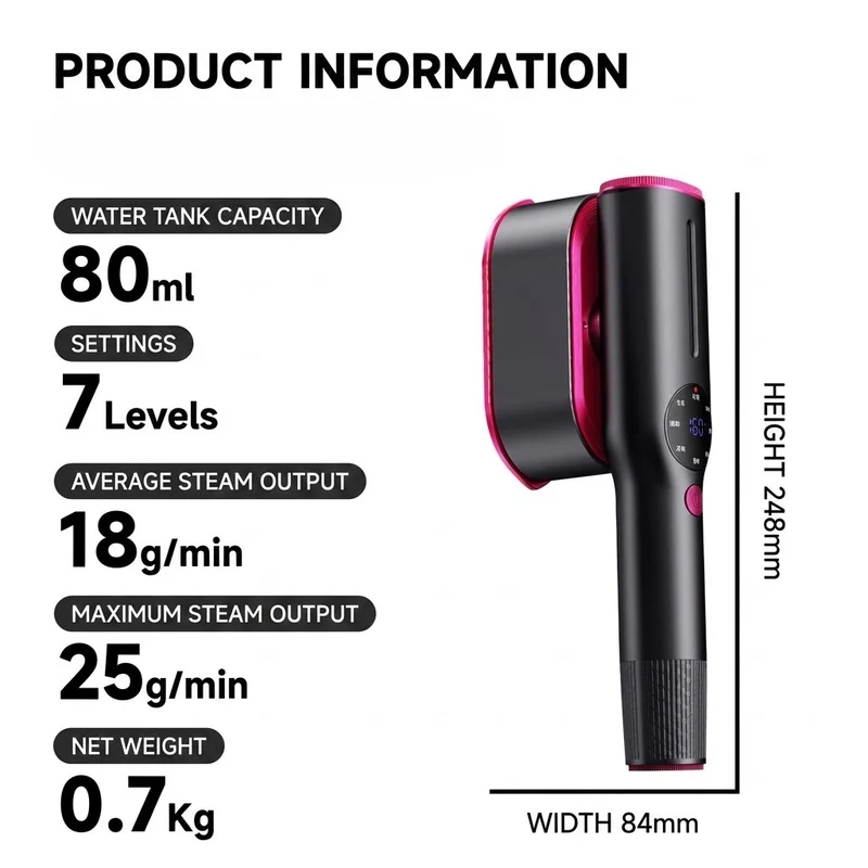 Press & Go Portable Handheld Garment Steamer Iron