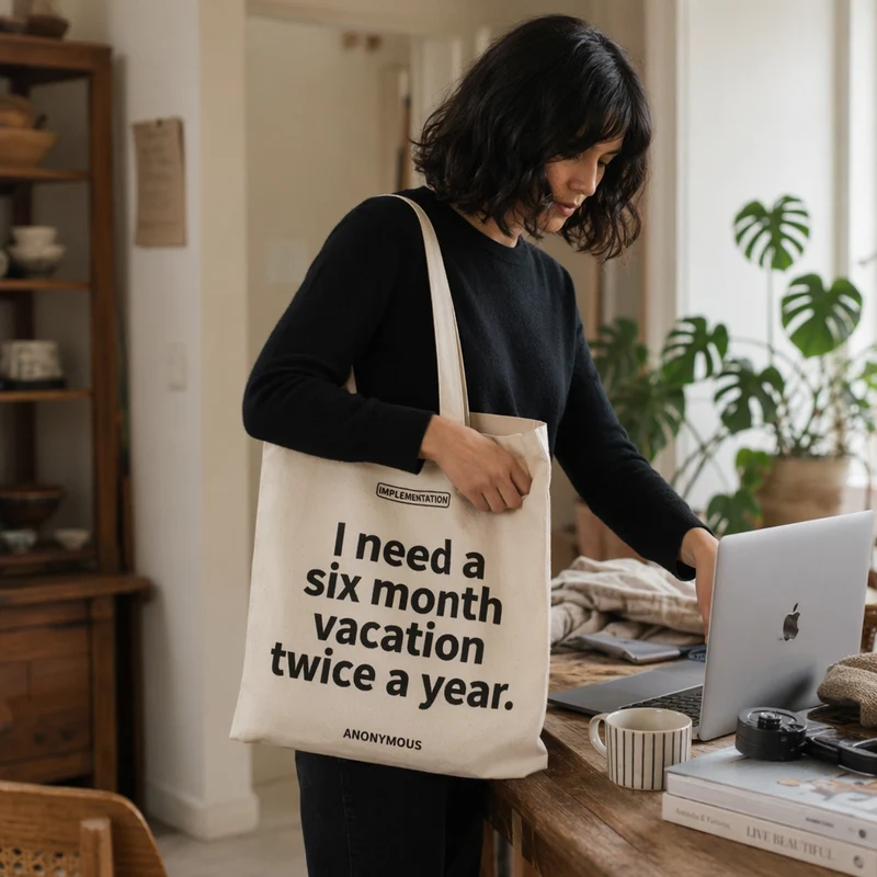 Vacation Mode Canvas Tote Bag