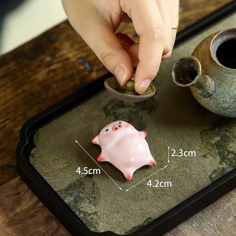 Little Pig Ceramic Tea Tray Decoration