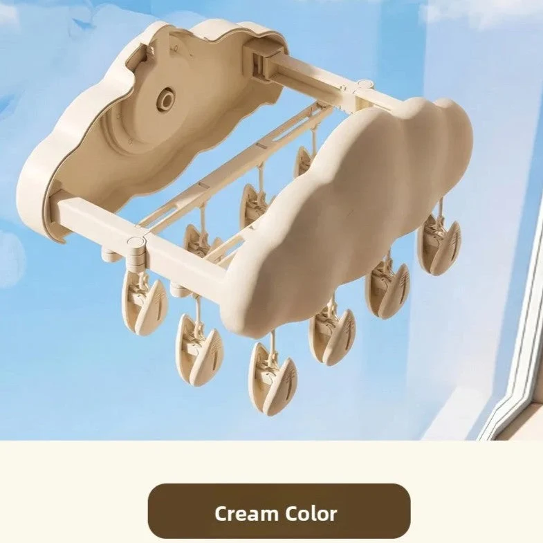 Pinned Cloud-Design Suction Foldable Laundry Rack