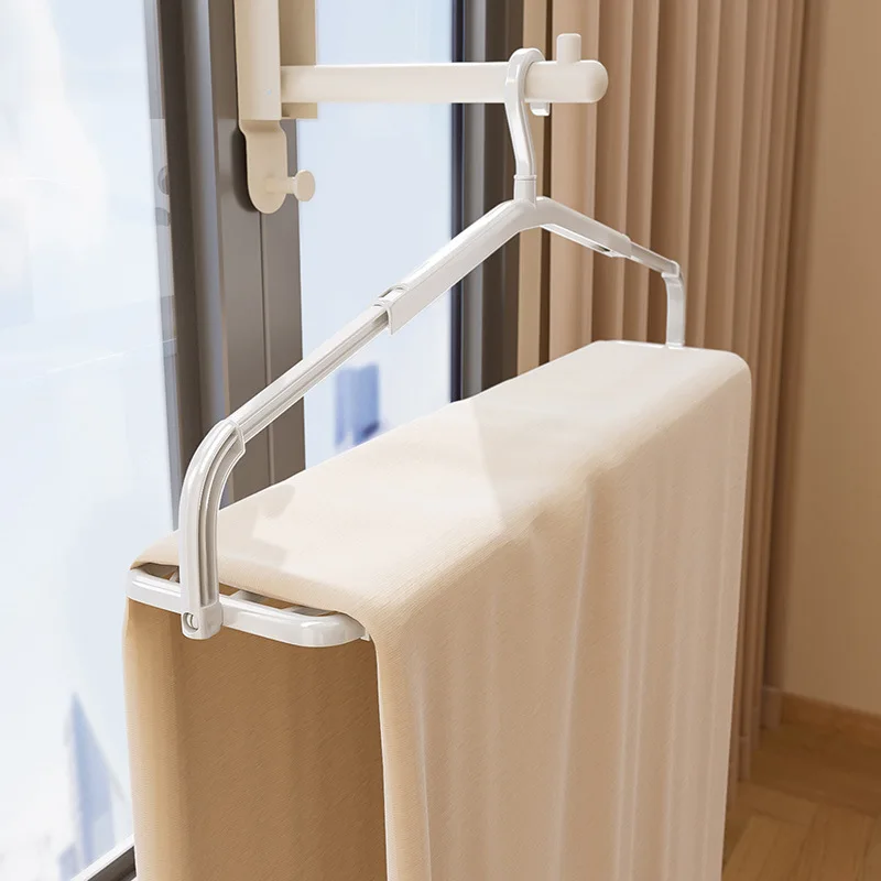 Fold Away Extendable Laundry Hanger Rack