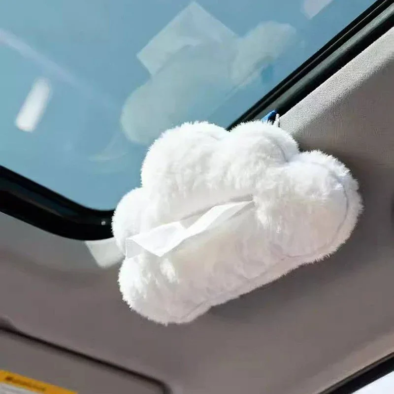 Cloud Shape Hanging Car Tissue Box