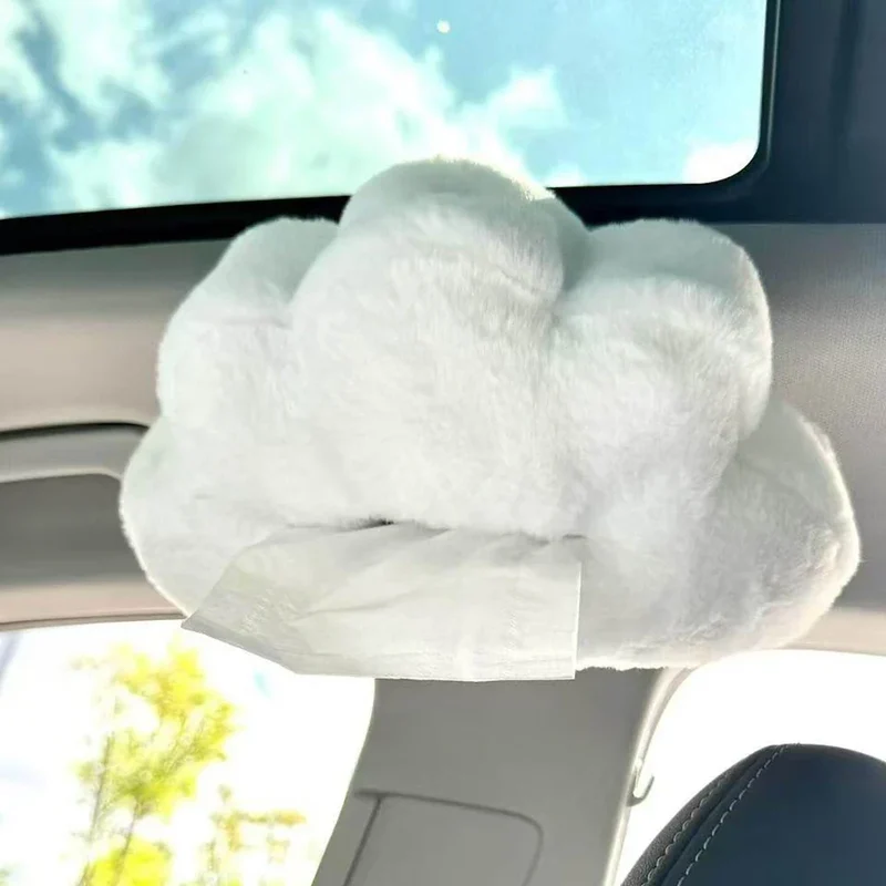 Cloud Shape Hanging Car Tissue Box