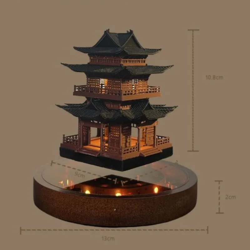 Levitating Pagoda Architectural Desk Decor