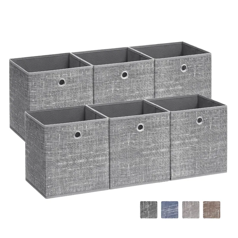 Aufbewahrungsbox 6er Set aus Vliesstoff mit Griff