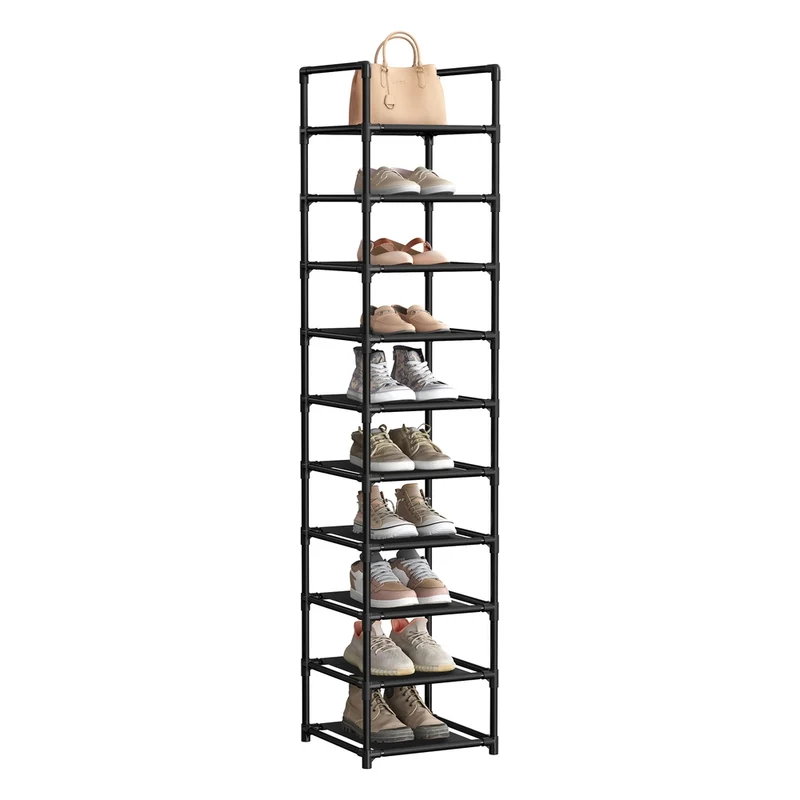 Schuhregal mit 10 Ebenen 33 x 33 x 173 cm