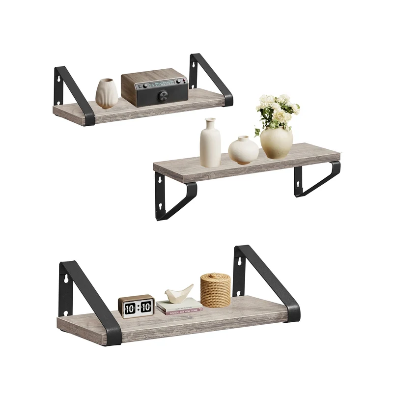 3er-Set Wandregale im Industrie-Design