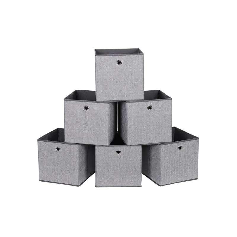 Aufbewahrungsboxen 6er Set Dunkelgrau