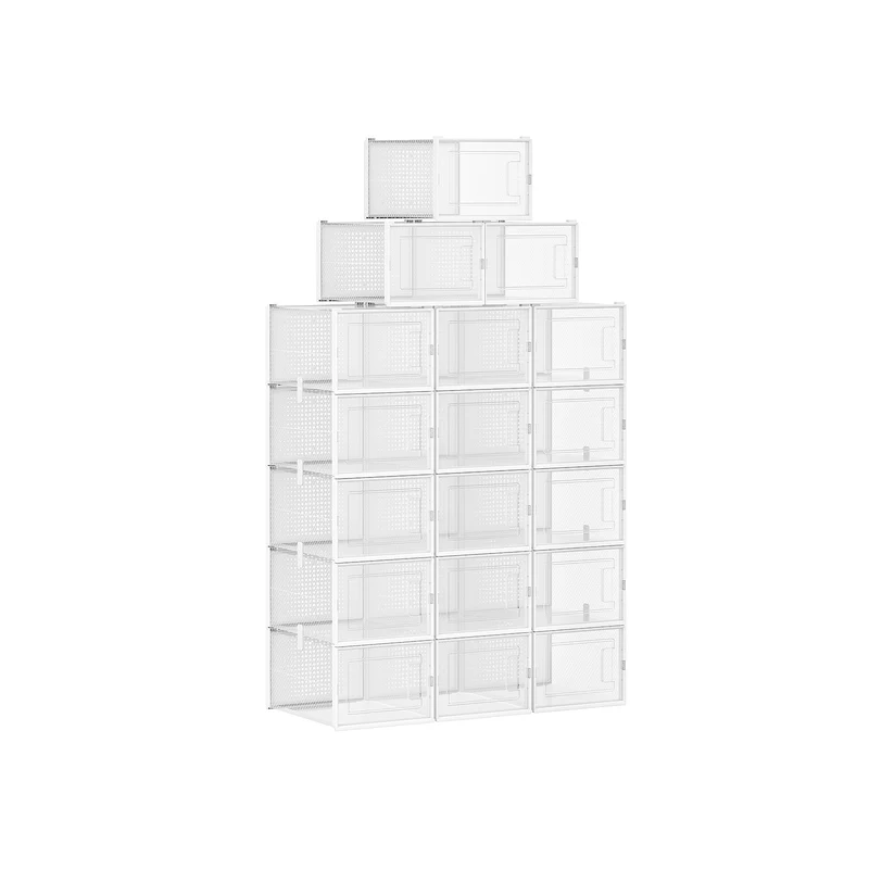 Schuhboxen transparent-weiß