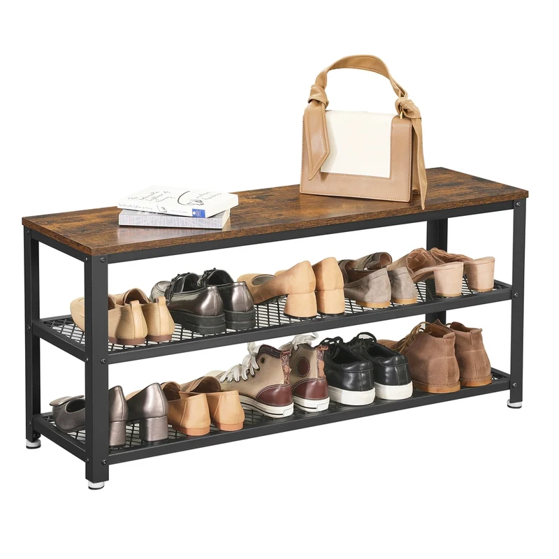 Schuhregal mit 2 Ablagen