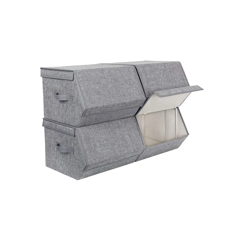 4er-Set Aufbewahrungsbox mit magnetischem Deckel