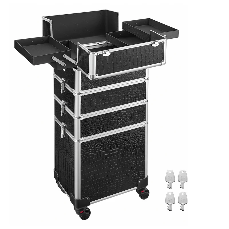 Make-Up Trolley 1 Schublade Schwarz
