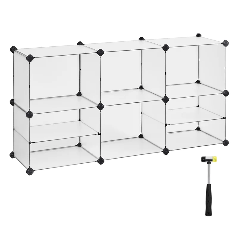 DIY-Steckregalsystem 9 Fächer Weiß