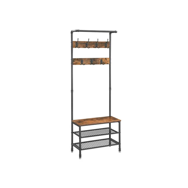 Garderobe mit Gitterablagen Industriestil