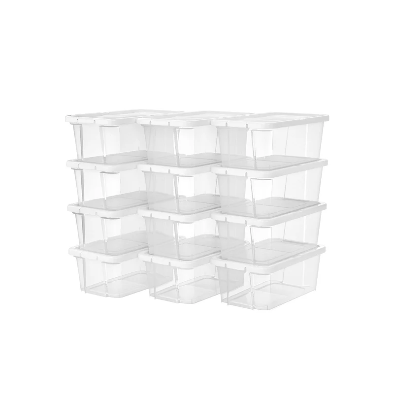 12er-Set Schuhboxen mit Deckel