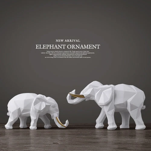 Elegant Resin Modern Elephant Statue