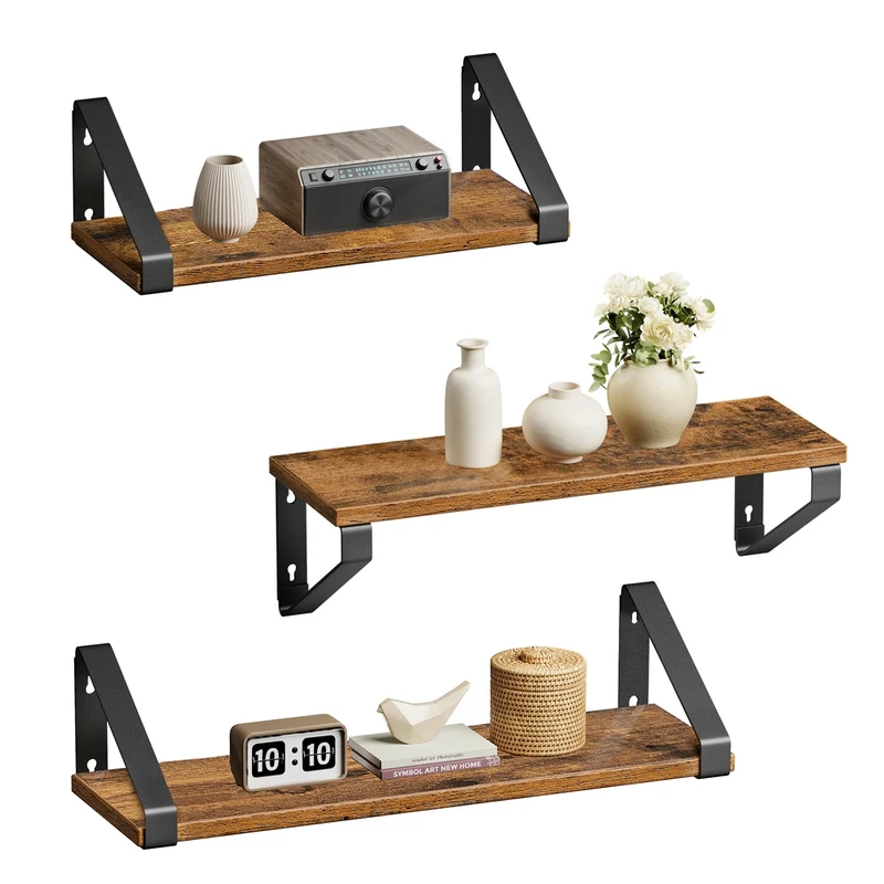 Industrie-Look Wandregale 3er Set