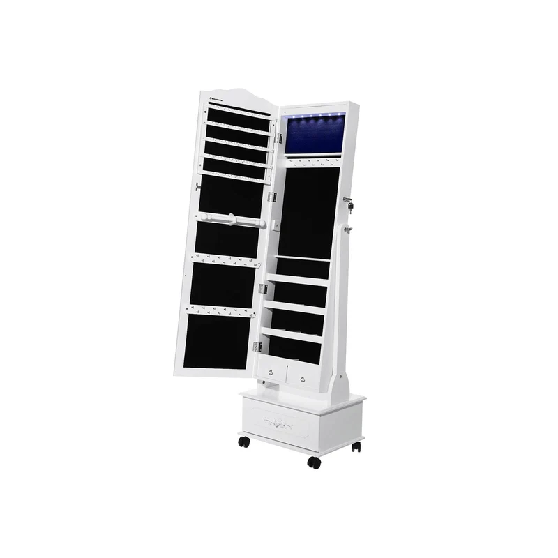 Mobiler Schmuckschrank Weiß