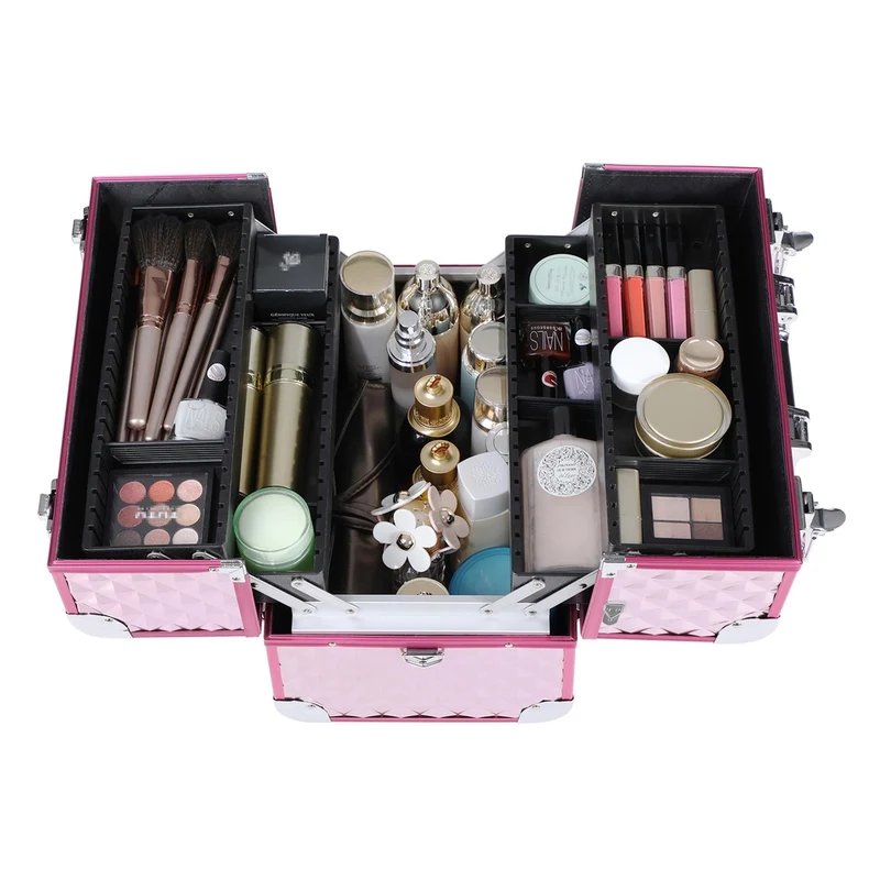 Kosmetikkoffer mit Diamant-Muster