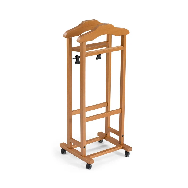 Arredamenti Italia MIXER Diener/Kleiderständer,Mixer aus massives Buchenholz Farbe Kirsche