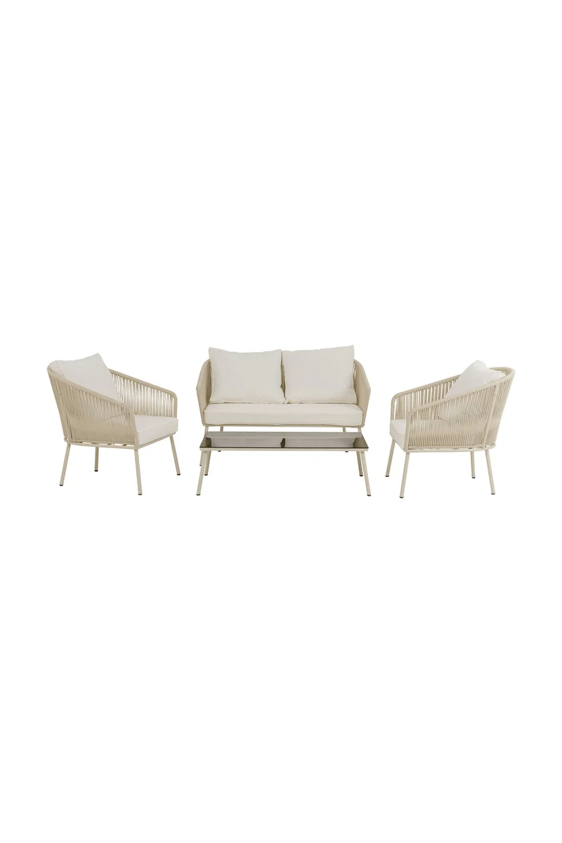 Sitzgruppe Elba Creme Quattro (4/tlg.)
