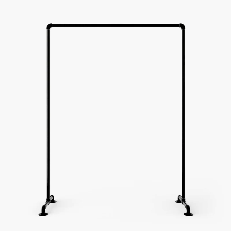 Black Roscoe - Free standing clothes rack in water pipes