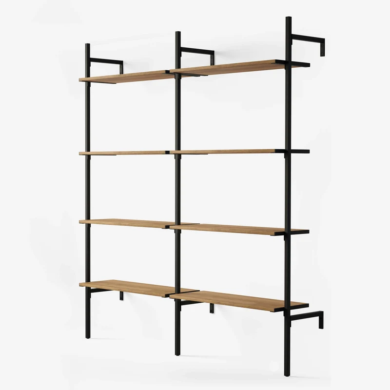 Frame Walk-In 2 Reihen Kleiderstangensystem - (4 Regale / 4 Regale)