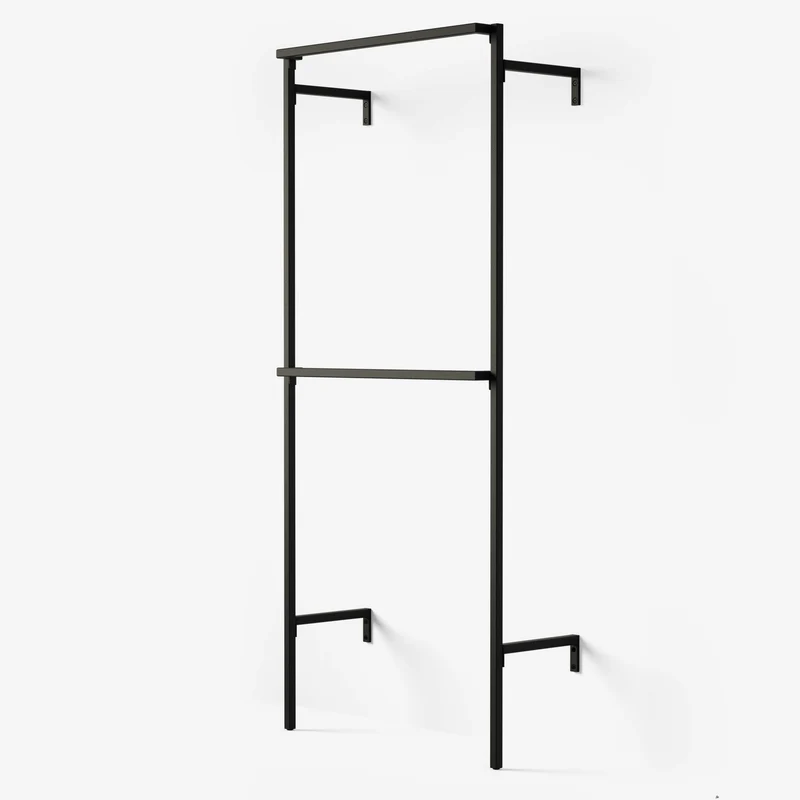 Frame Walk-In 1 Reihen Kleiderstangensystem - (2 Stangen)