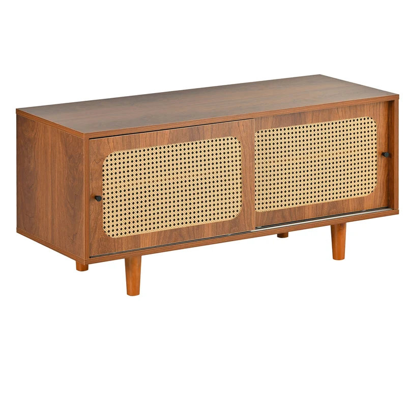 Rattan-Schuhschrank mit 2 Türen