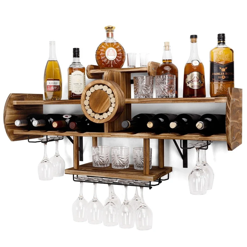 Yorbay Holz-Weinregal in Flugzeug-Design