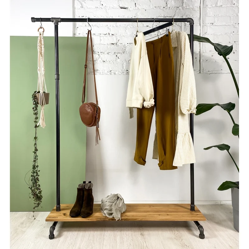 NATURAL HOOK I - Kleiderständer mit Ablage für Schuhe oder Deko