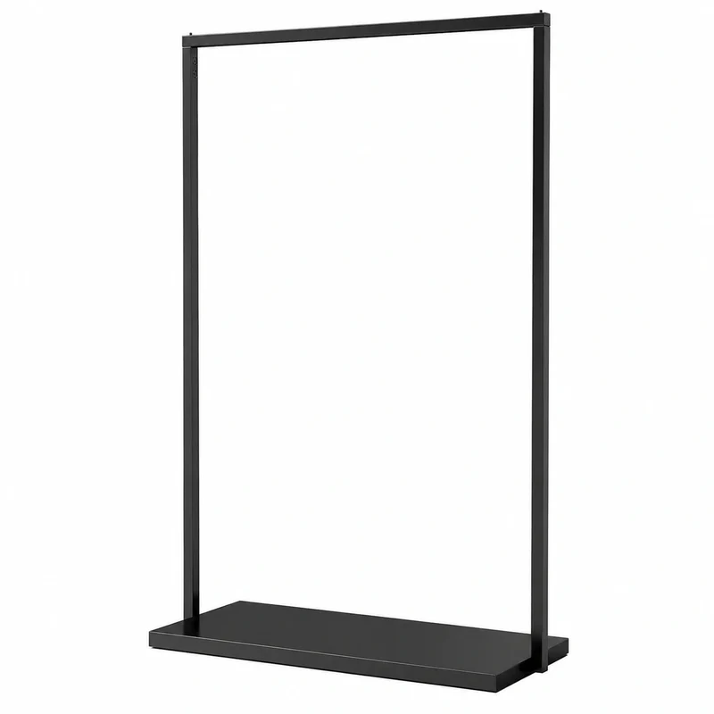 Robuster Kleiderständer aus Stahl für Jacken und Trocknung, ideal für Schlafzimmer, Büro und gewerbliche Nutzung, Schwarz, 100cm
