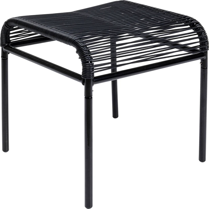 Hocker Acapulco schwarz/natur