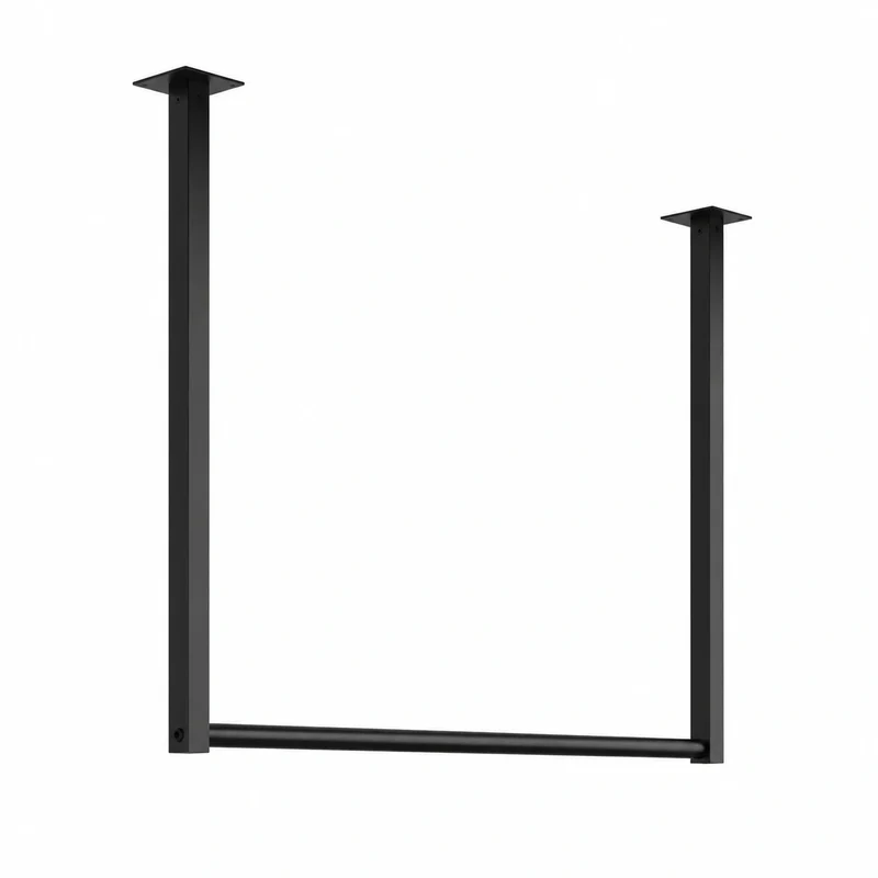 CLP Deckenmontage Kleiderstange Fenton - Robuster Kleiderständer aus Metall, Ideal für Flur, Garderobe und Schlafzimmer, Maße: 100x80 cm